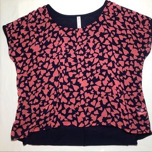 Heart valentines top